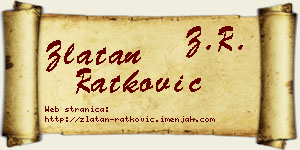 Zlatan Ratković vizit kartica